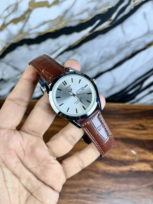 Tag Heuer Calibre 5 Leather Strap Watch